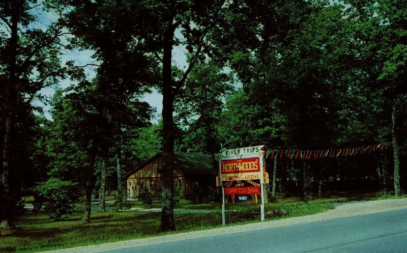 Northwood Cabins - Vintage Postcard